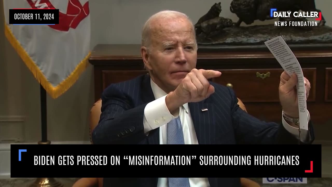 Biden Gets Pressed On "Misinformation" Surrounding Hurricanes