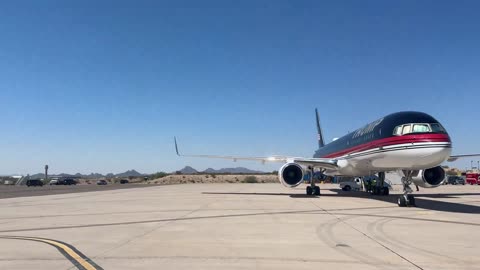 Watch Video: Trump is wheels down in the Tuscon, Arizona 🇺🇸