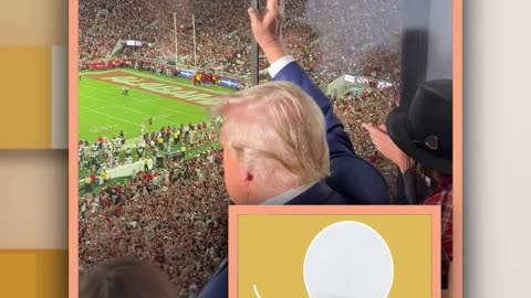 Trump Attends Alabama-Georgia Game to 'USA' Chants and Ovation on Jumbotron