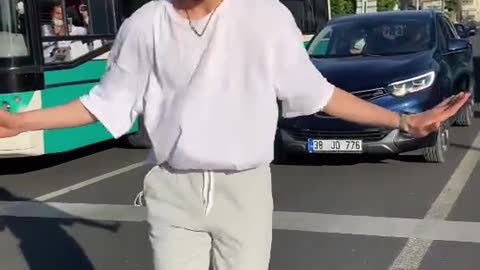 Dancing On the Street Happy boy