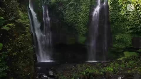 very beautiful waterfall. /