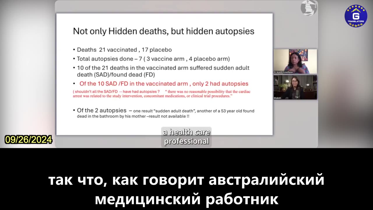 【RU】Австралийский врач обнаружил, что компания Пфайзер скрыла данные о смерти в ходе испытания ...