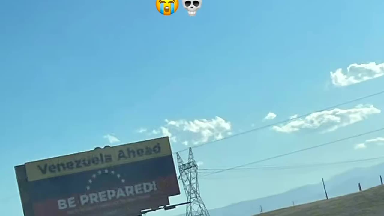 American captures footage of this billboard driving back to Denver, Colorado from Wyoming