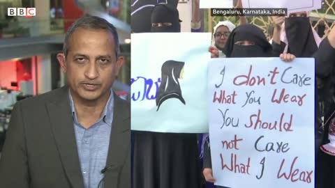 Student hijab row protests spread across India - BBC News