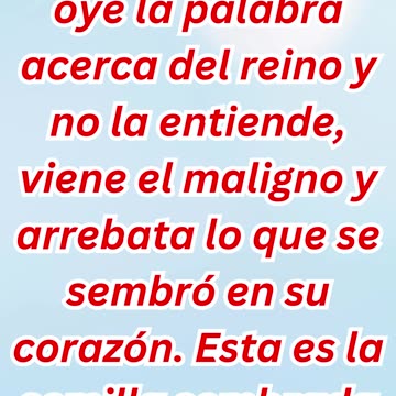 "La Parábola del Sembrador: El Corazón Incomprensivo" Mateo 13:19.#short #youtubeshorts #ytshorts