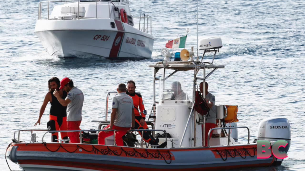 British tech entrepreneur among missing after yacht sinks off Italian coast