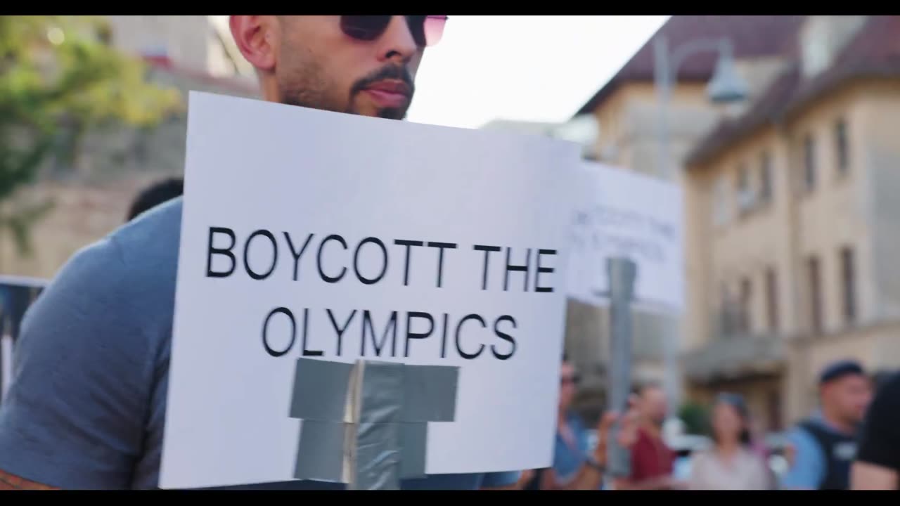 Boycott the OLYMPICS - Tate Brothers protesting in Romania