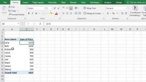 Excel 2016 - create Pivot chart