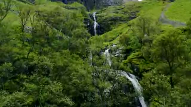 Downhill Stream and Waterfall in Glen Coe