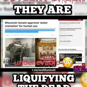 This is just like the matrix, They are feeding the dead to the living