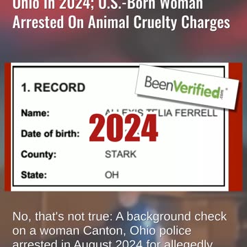 Fact Check: No 'Haitian Immigrant' Charged With Eating Cat In Ohio In 2024; U.S.-Born Woman Arrested