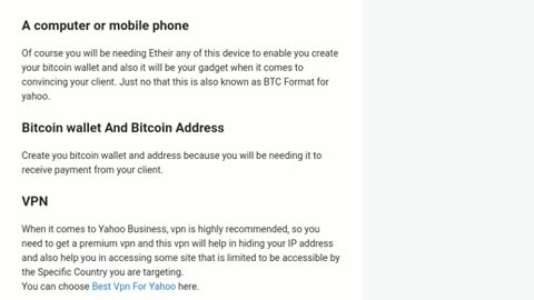 Bitcoin Billing Format for Yahoo Cashout 2022._______ BTC investment site for Yahoo