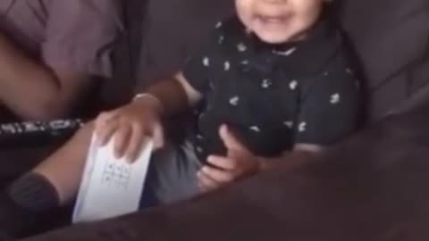 cute baby reaction looks cute