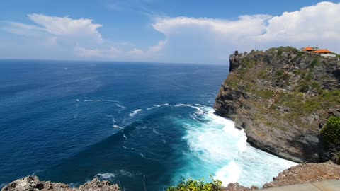 The cool cliffs and waves of Bali