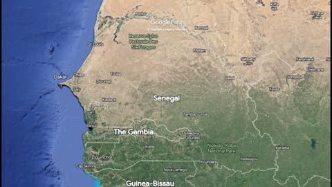 "Senegal 🌍 Expedition: Google Earth Zoom Across 196,722km! #ExploreSenegal"