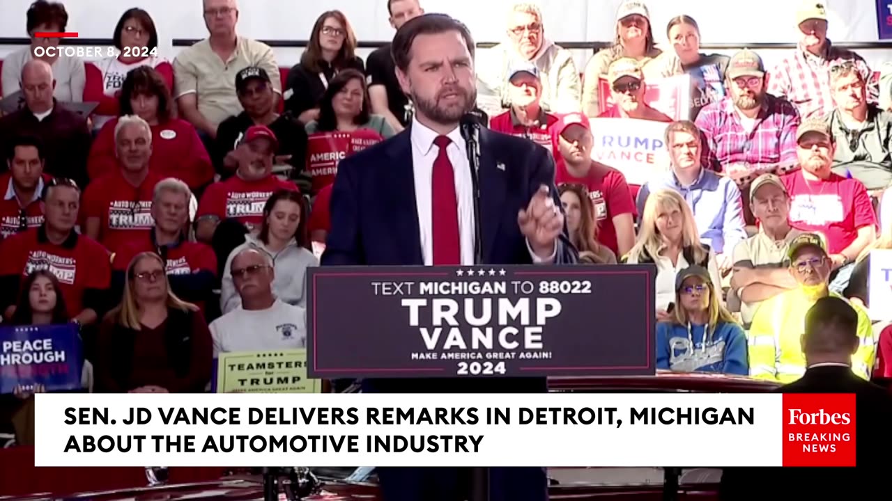 JUST IN- JD Vance Rallies Voters, Takes Question After Question At Event In Detroit, Michigan