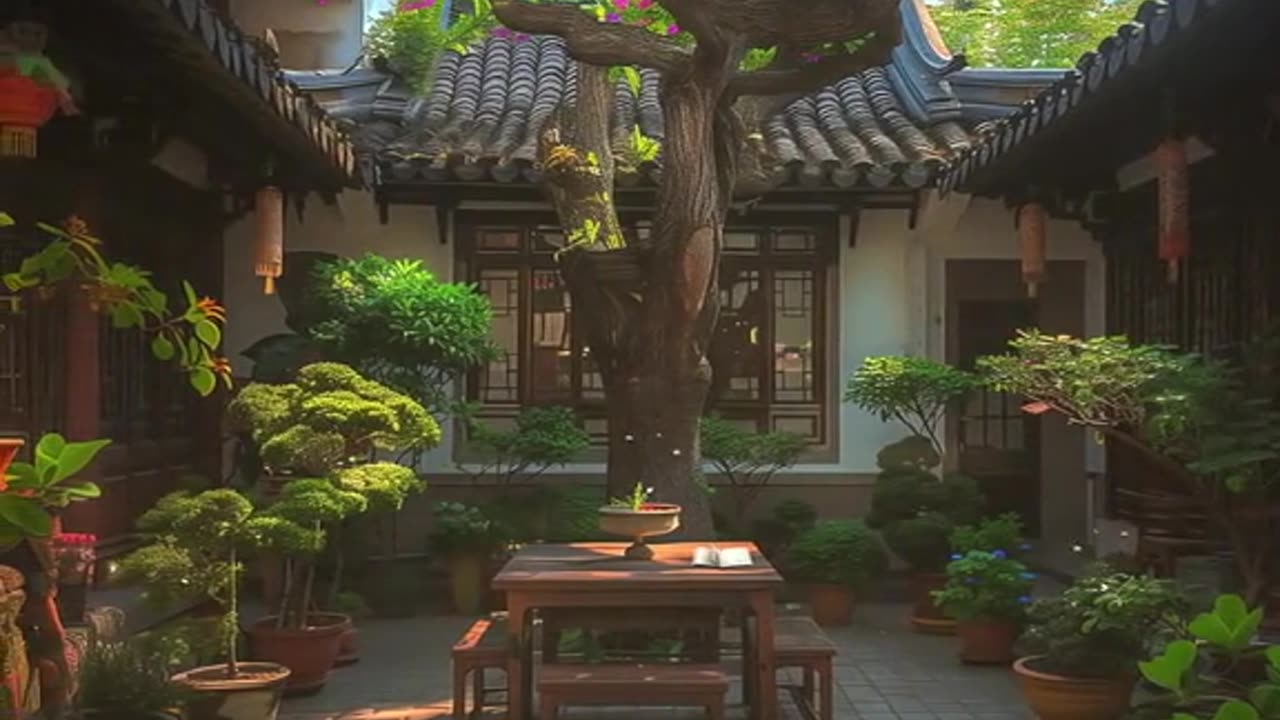 Let's go to the countryside and build a small courtyard like this