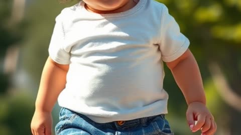 Fashionable Toddler Tries On Adult Shoes