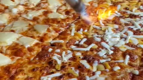 Delicious fire pizza