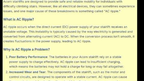 AC Ripple : ce que tout propriétaire de monte-escalier devrait savoir