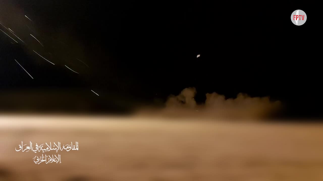Iraqi Resistance launching drones towards a Zionist target in Umm Al-Rashrash, Palestine, 11 Oct 2024
