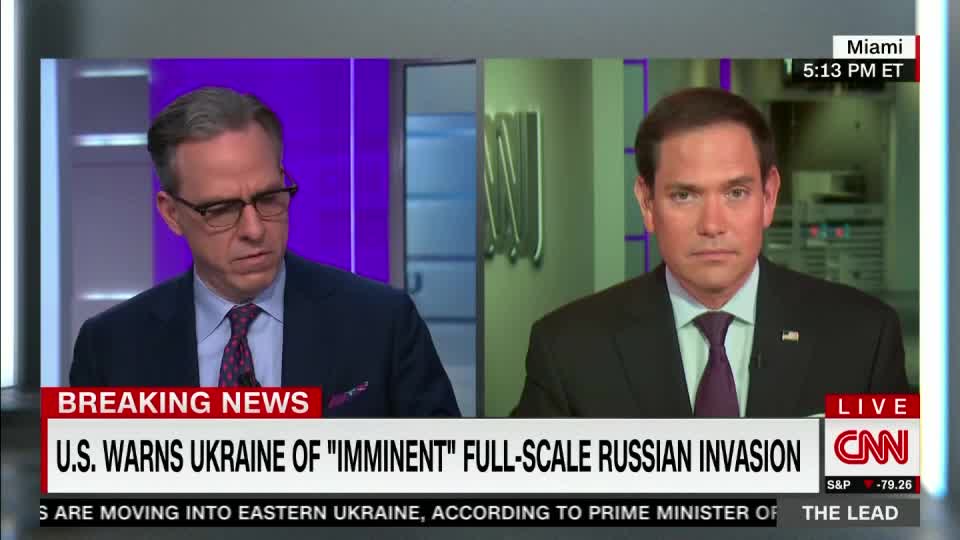 Senator Rubio Joins The Lead With Jake Tapper to Discuss the Latest on Russia & Ukraine