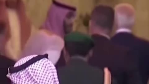 President Biden greets Mohammad bin Salman