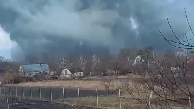 Attack on a Ukrainian ammunition depot in the Vinnytsia oblast.