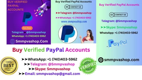 Buy Verified PayPal Accounts ➤➤Telegram: @Smmpvashop