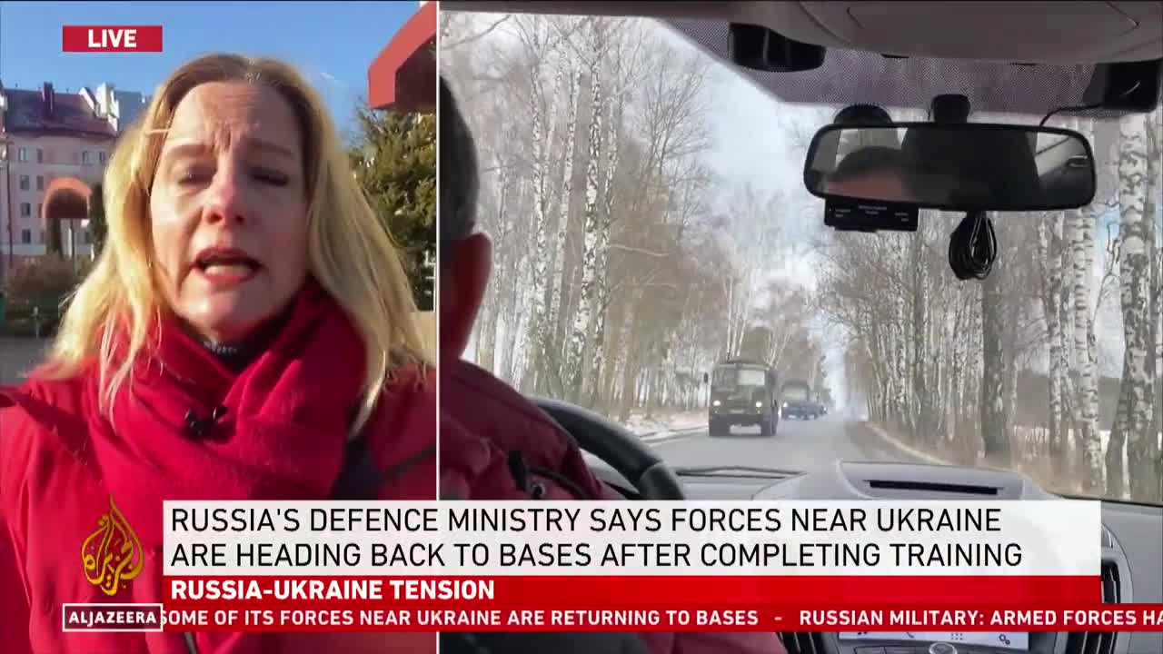 Breaking: Some Russian forces near Ukraine returning to bases