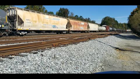 Norfolk Southern with a DPU in Emory Gap in Harriman, TN.