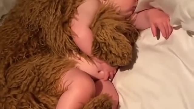 Baby and dog 🐕 cute moment