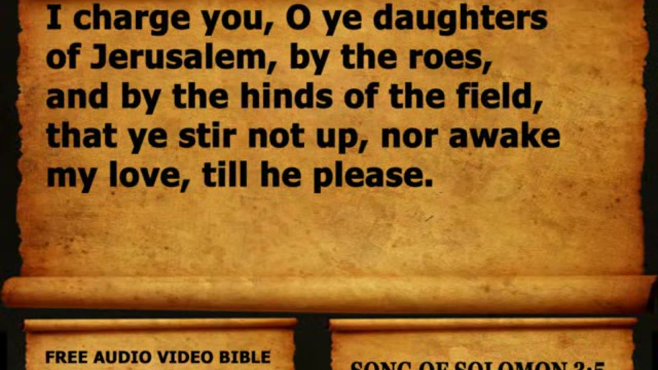 Bible Book 22. Song of Solomon Complete 1-8, King James Version (KJV) Read Along Bible