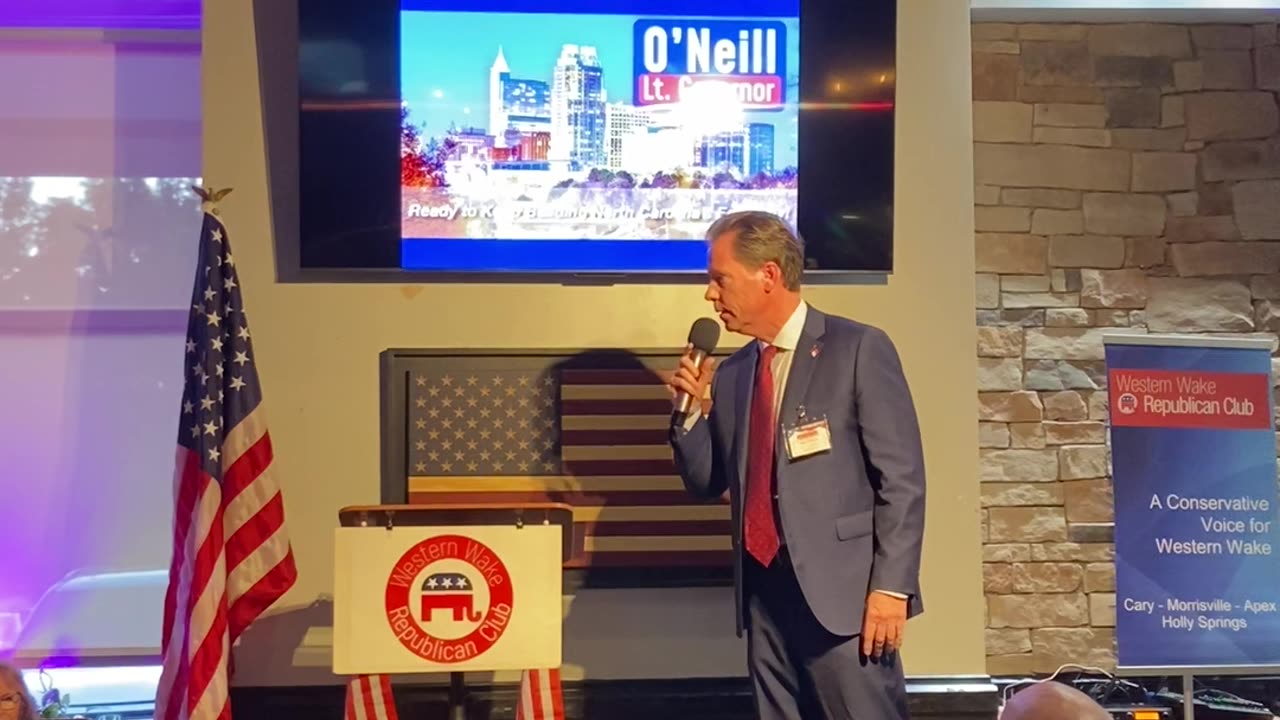 Western Wake Republican Club: Jim O'Neill, Lt Governor Candidate