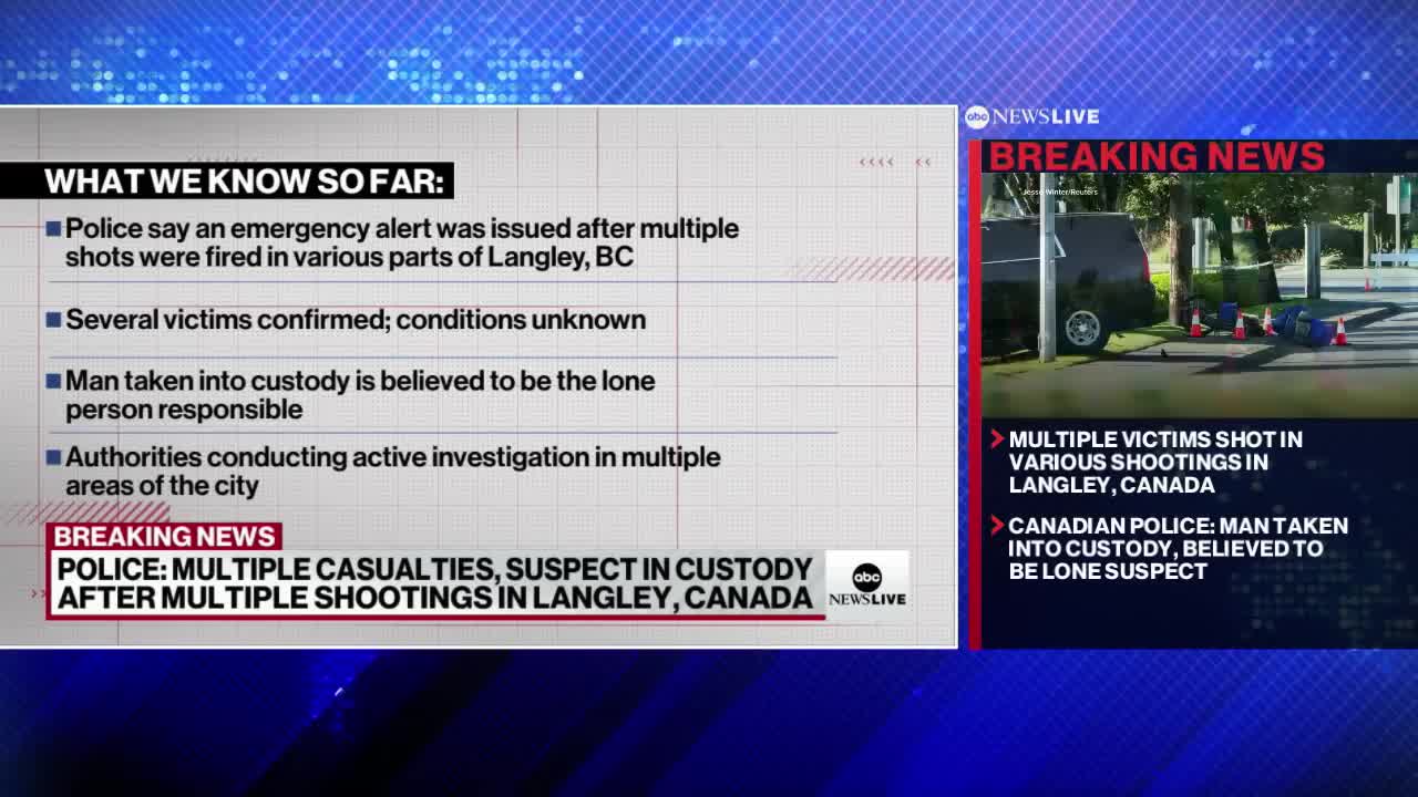 "Multiple casualties' following shooting in Langley, Canada "