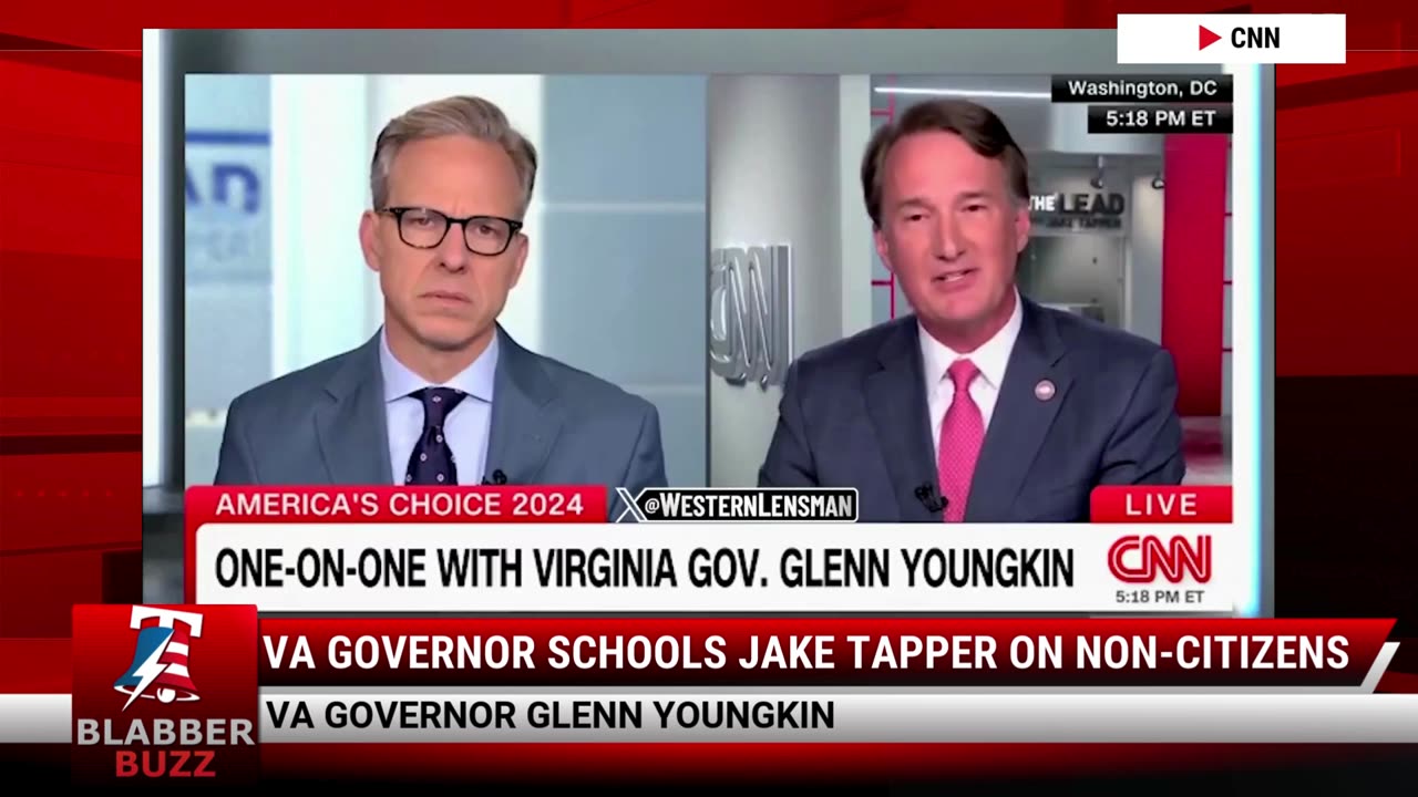 VA Governor Schools Jake Tapper On Non-Citizens