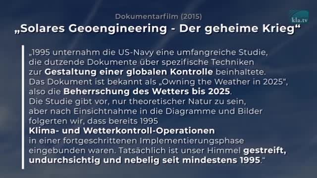 Die Beherrschung des Wetters - ein geheimer Krieg - Geoengineering - Backup