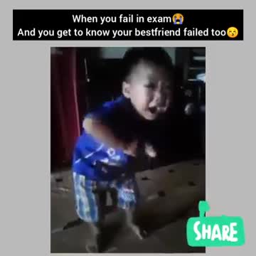 Suddenly you know your best friend failed in exam
