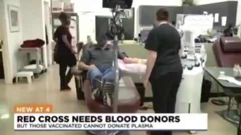 Vaccinated people cannot donate blood