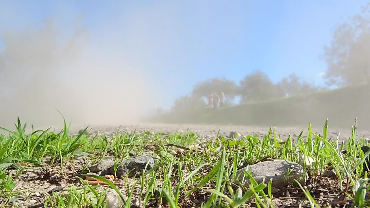 Race Car Passing Infront Of My Recording Camera In Old Farm