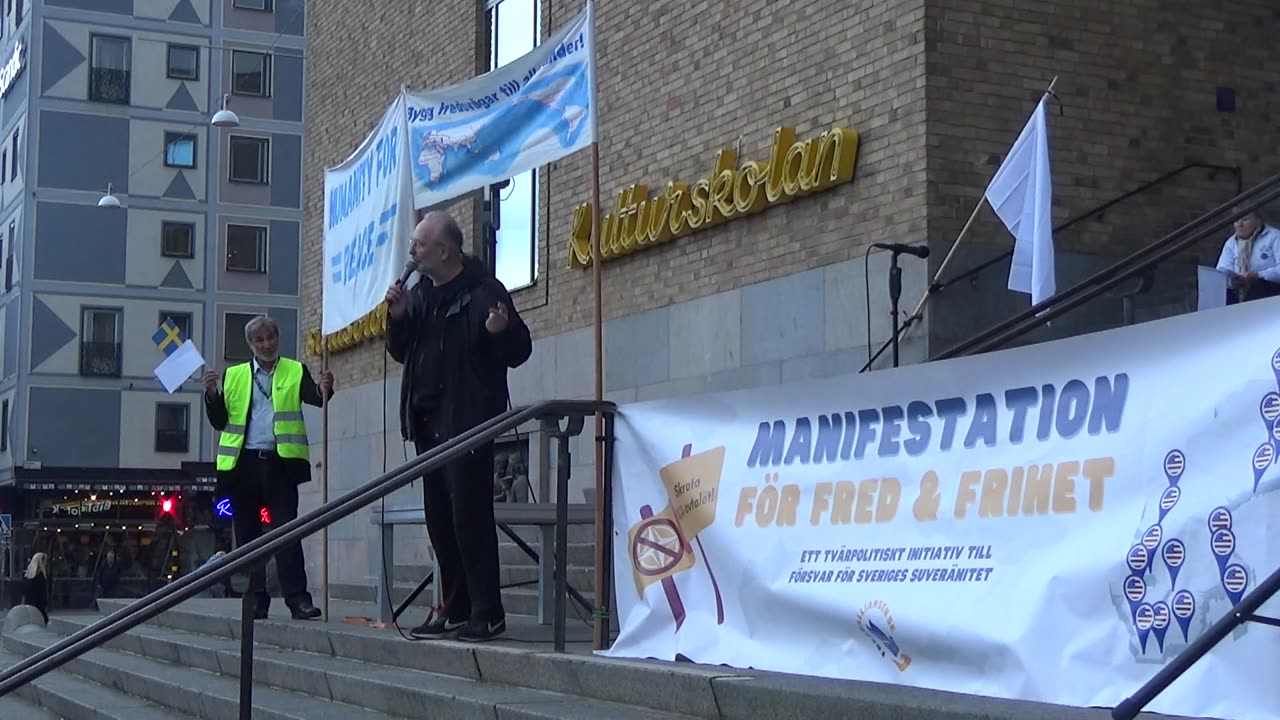 Fredsmanifestation 28 sept Bergmark, Macgregor, Bejerstrand