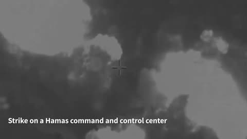 Attached is a video of the strike on the Hamas command and control center: