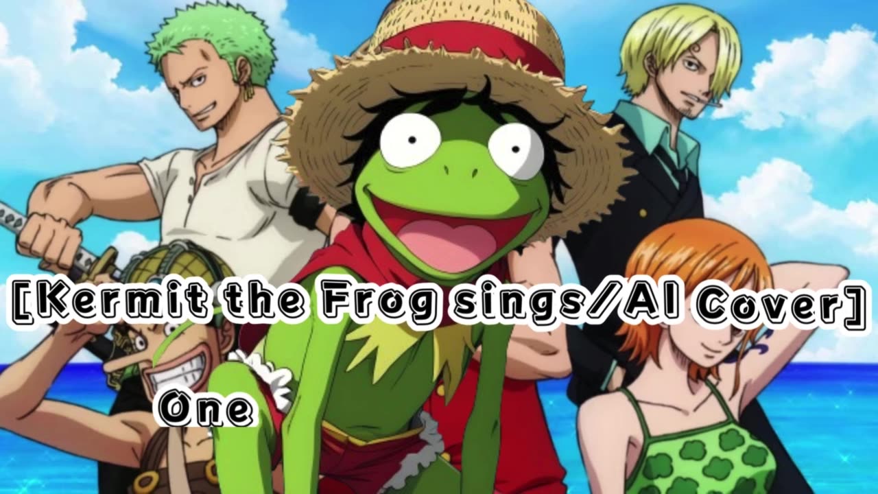 [Kermit the Frog sings/AI Cover] One piece Opening 26 Hiroshi Kitadani - UUUUUS!/AASU!