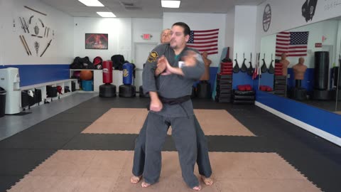 An example of the American Kenpo technique Repeated Devastation