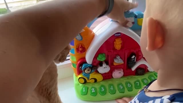 Cat and baby children full masti