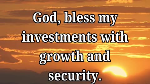 Daily Jesus prayers for my investments
