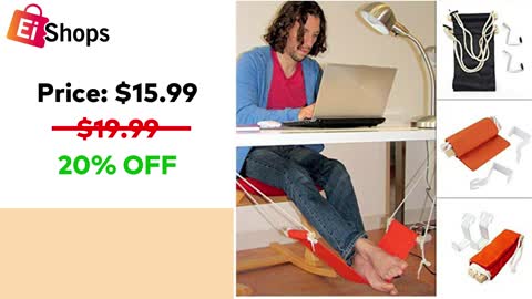 Bealye Portable Adjustable Office Foot Rest Hammock1 on eishops | Foot Rest Hammock