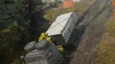 Hard Way Going Down Mercedez Truck