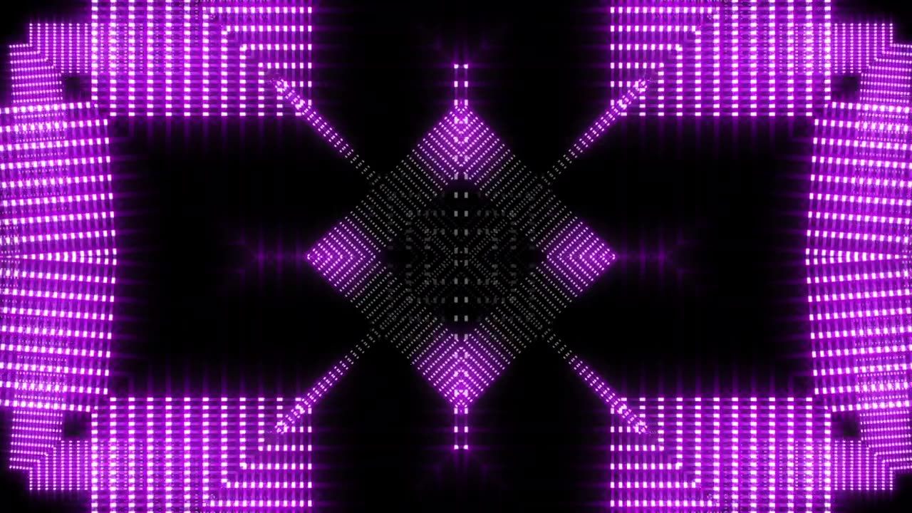 Screen with a purple light sequence in a prism