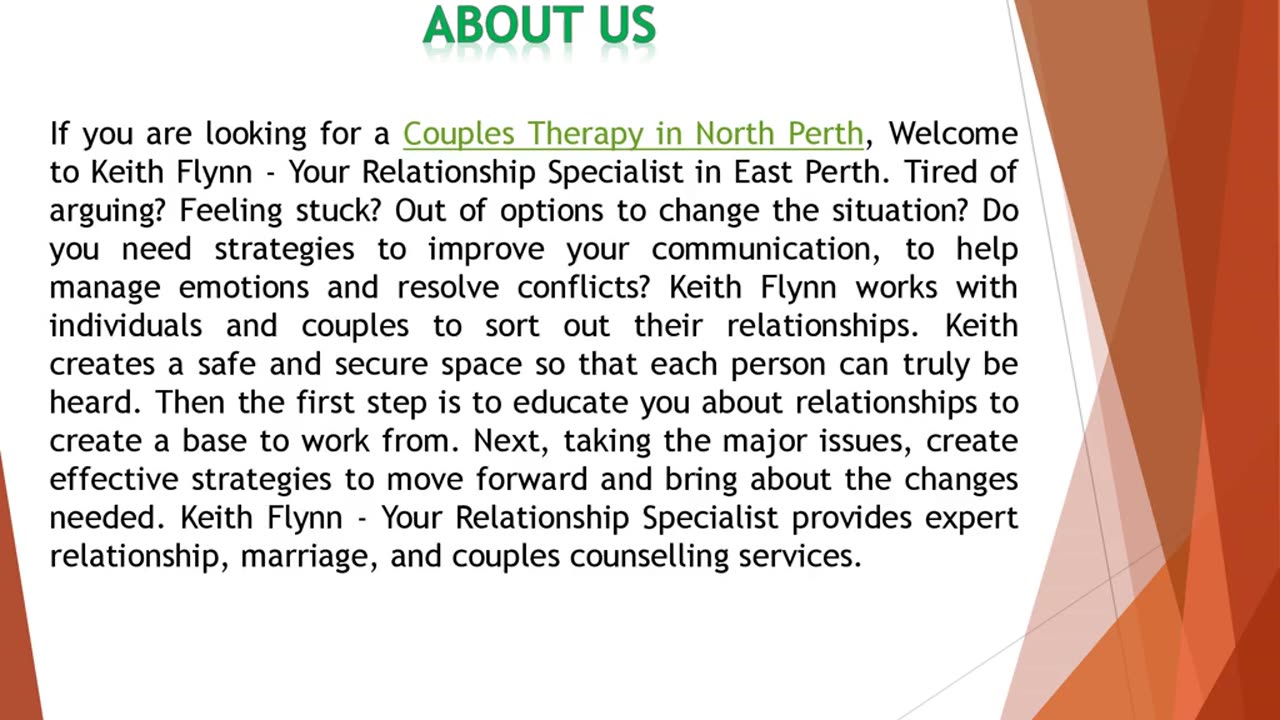 If you are looking for a Couples Therapy in North Perth